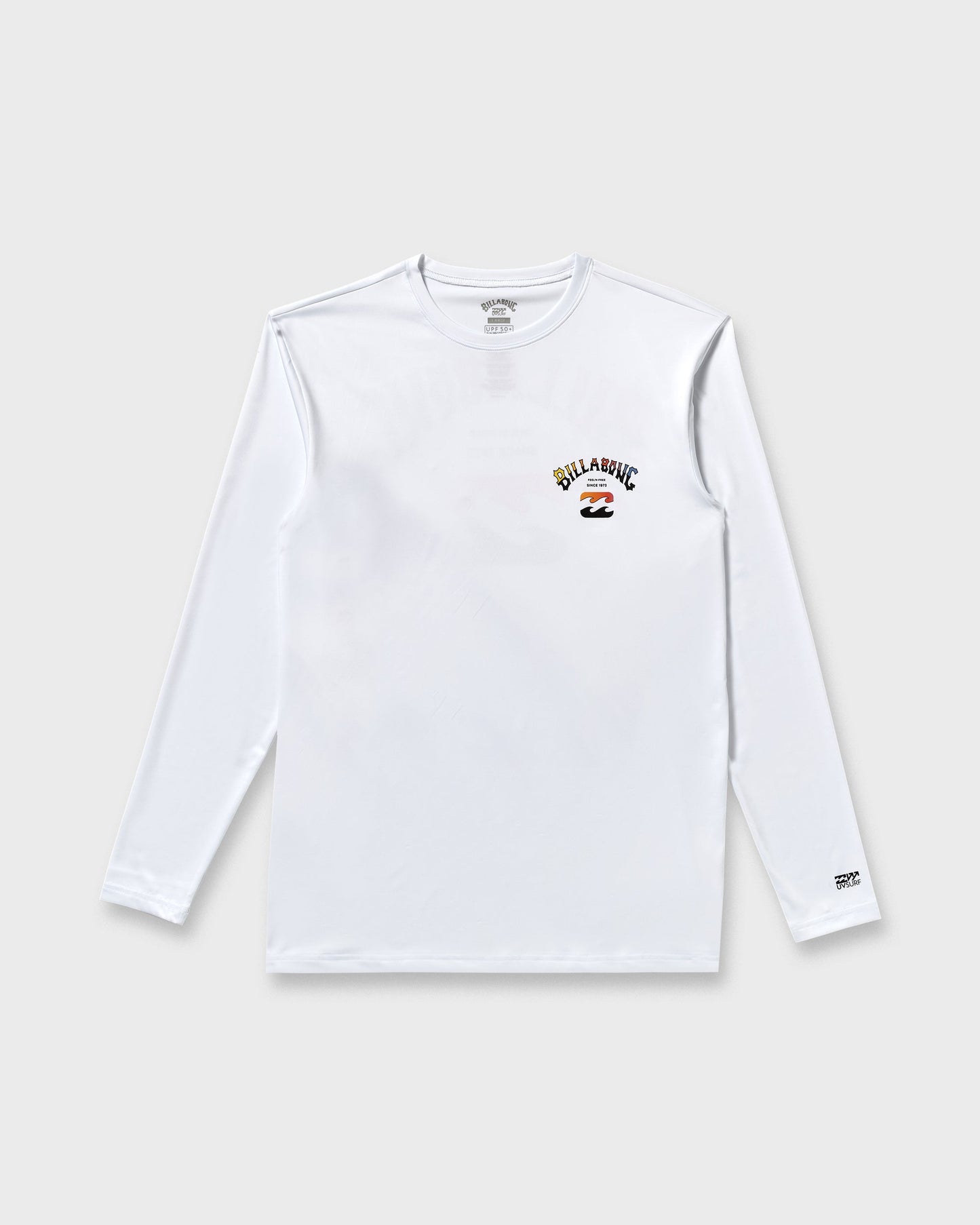 Arch Fade Loose Fit Long Sleeve Surf T-Shirt - White