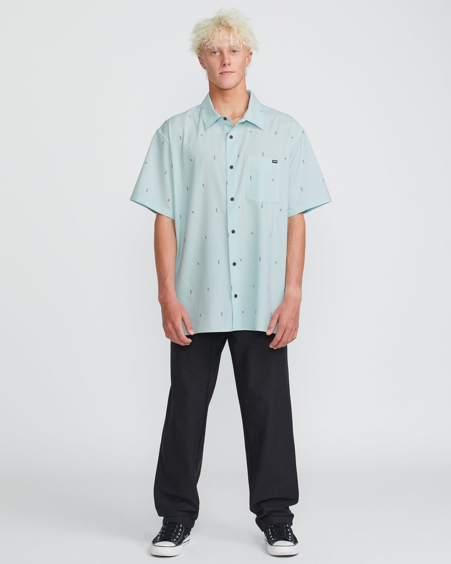 Surftrek Transit Short Sleeve Shirt - Dusty Blue