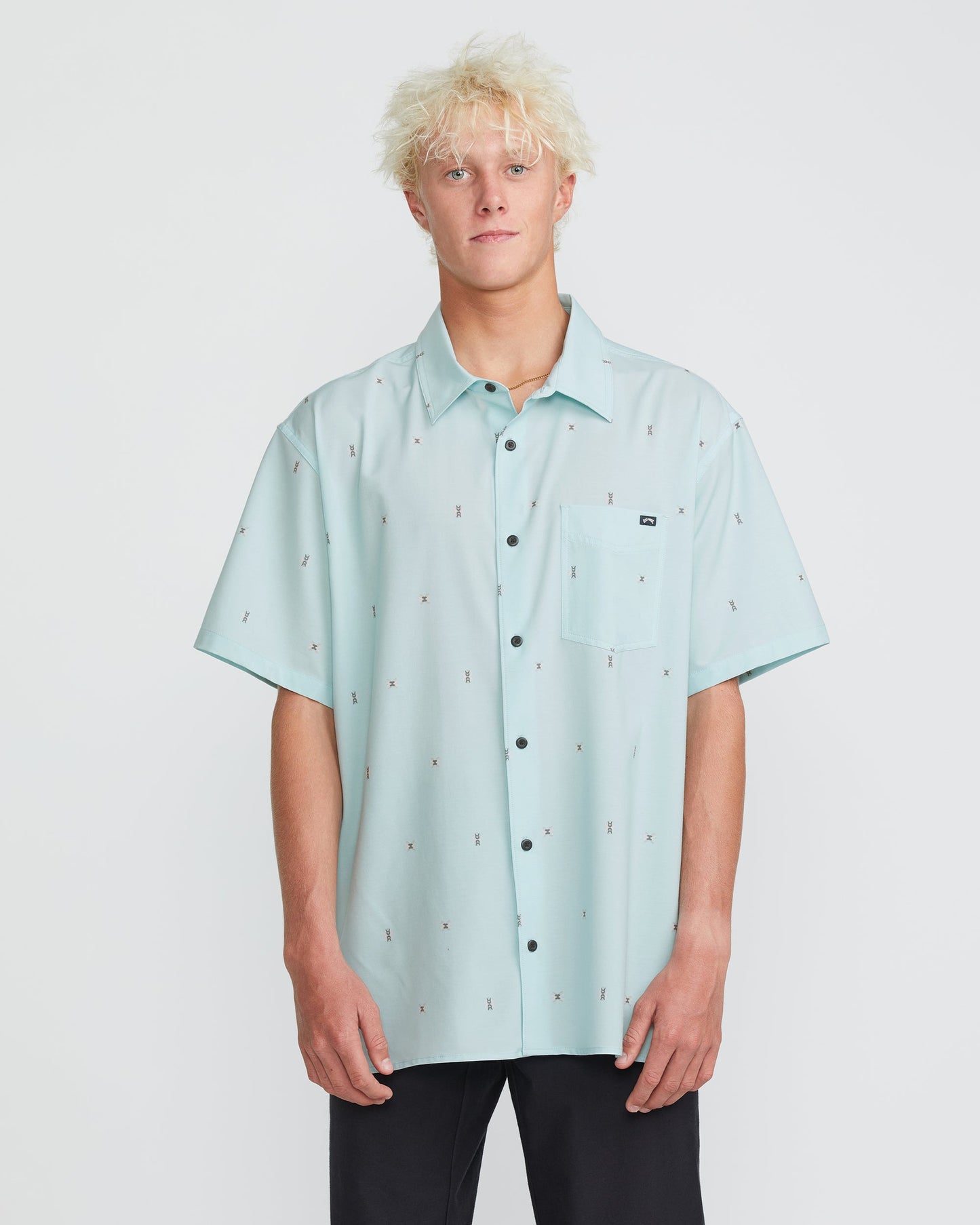 Surftrek Transit Short Sleeve Shirt - Dusty Blue
