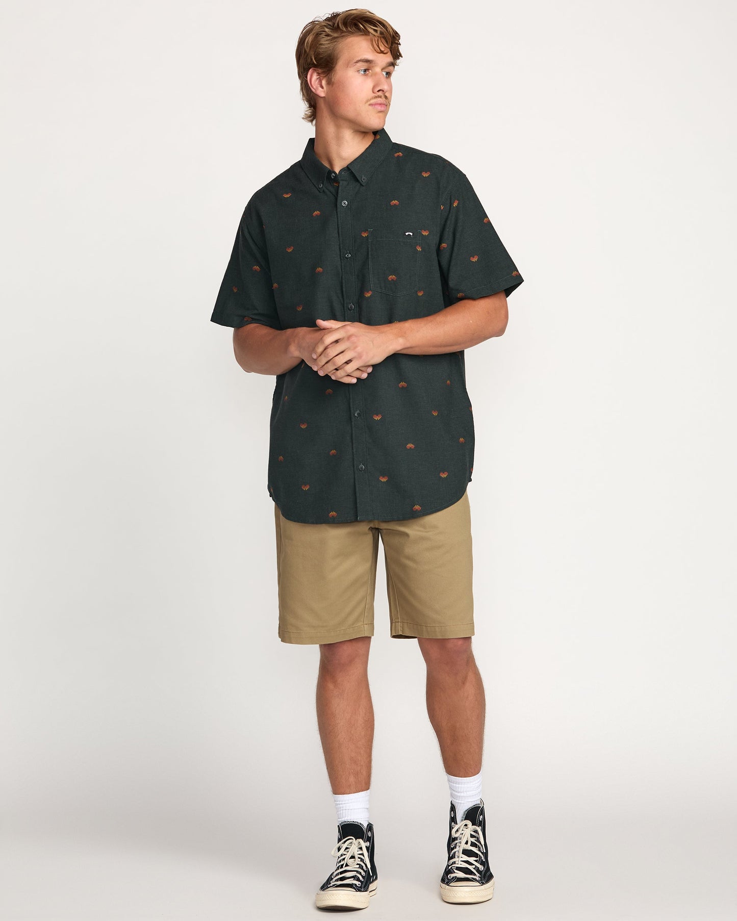 All Day Jacquard Short Sleeve Shirt - Stealth