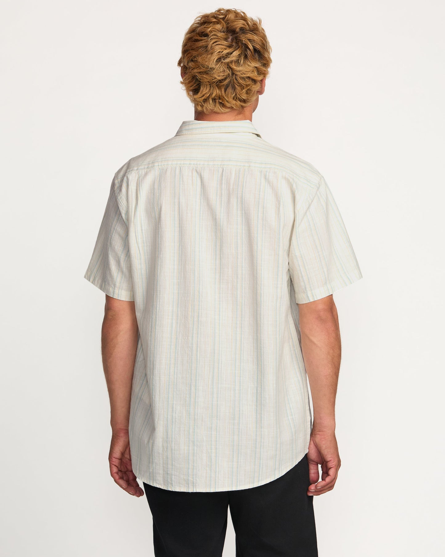 All Day Stripe Short Sleeve Shirt - Off White
