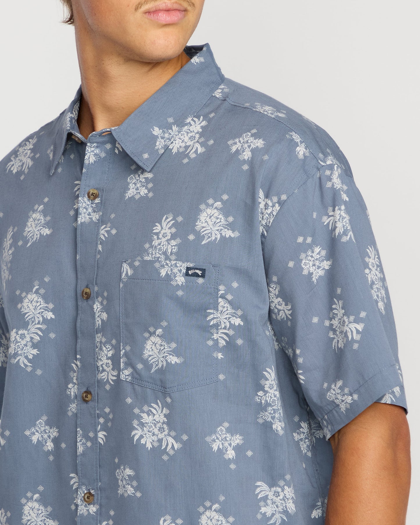 Sundays Mini Short Sleeve Shirt - Steel Blue