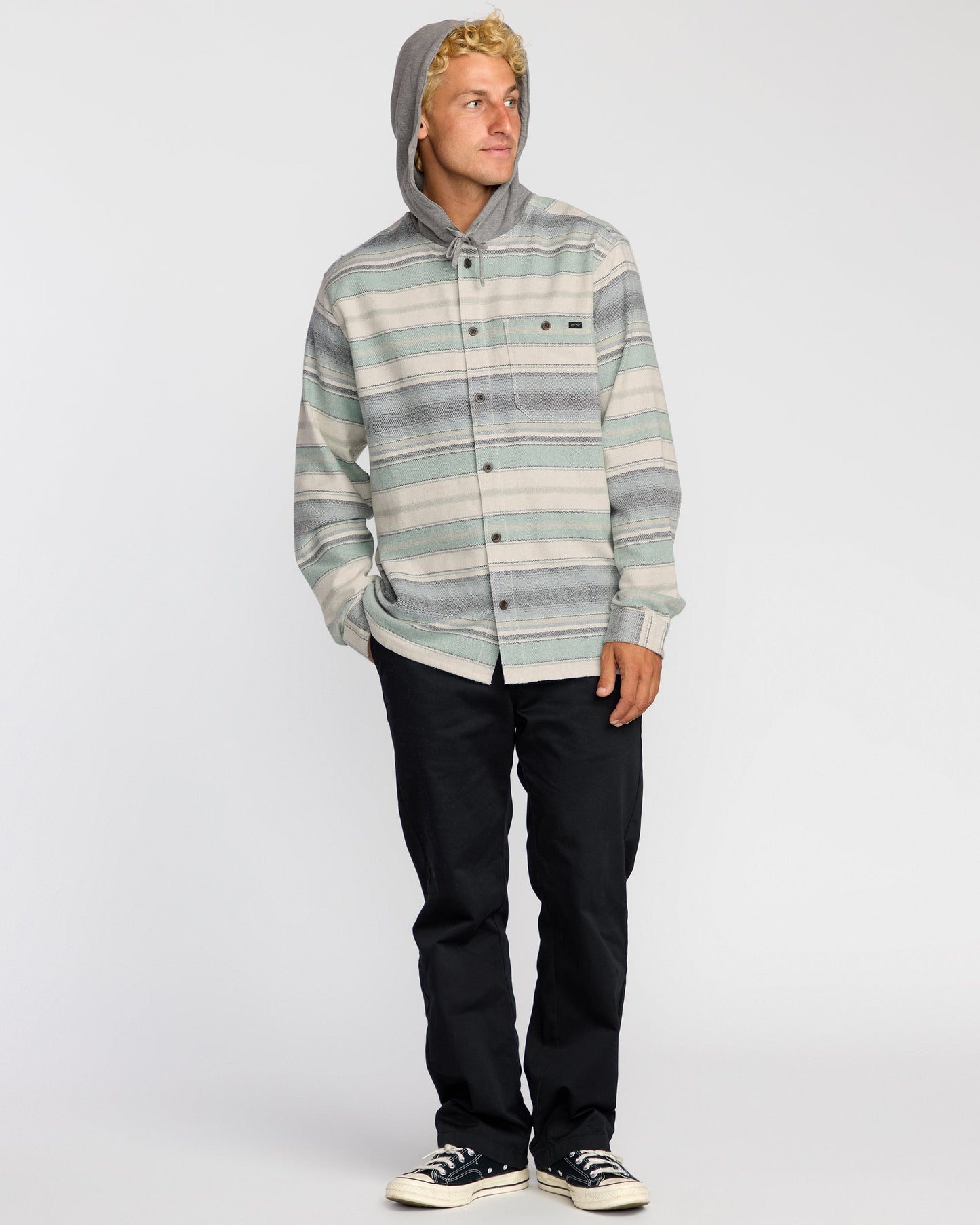 Baja Long Sleeve Flannel Shirt - Oatmeal