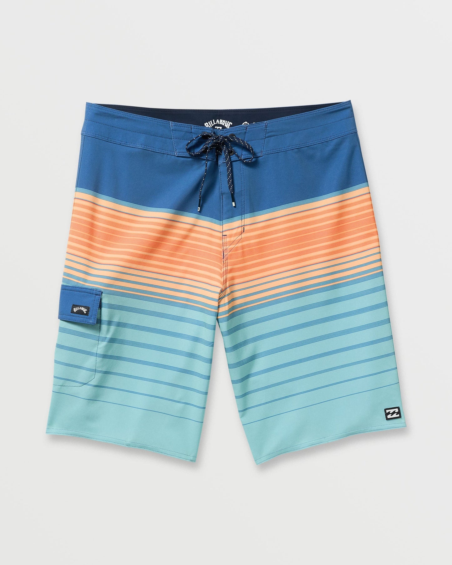 All Day Stripe Pro Performance 20" Boardshorts - Deep Blue