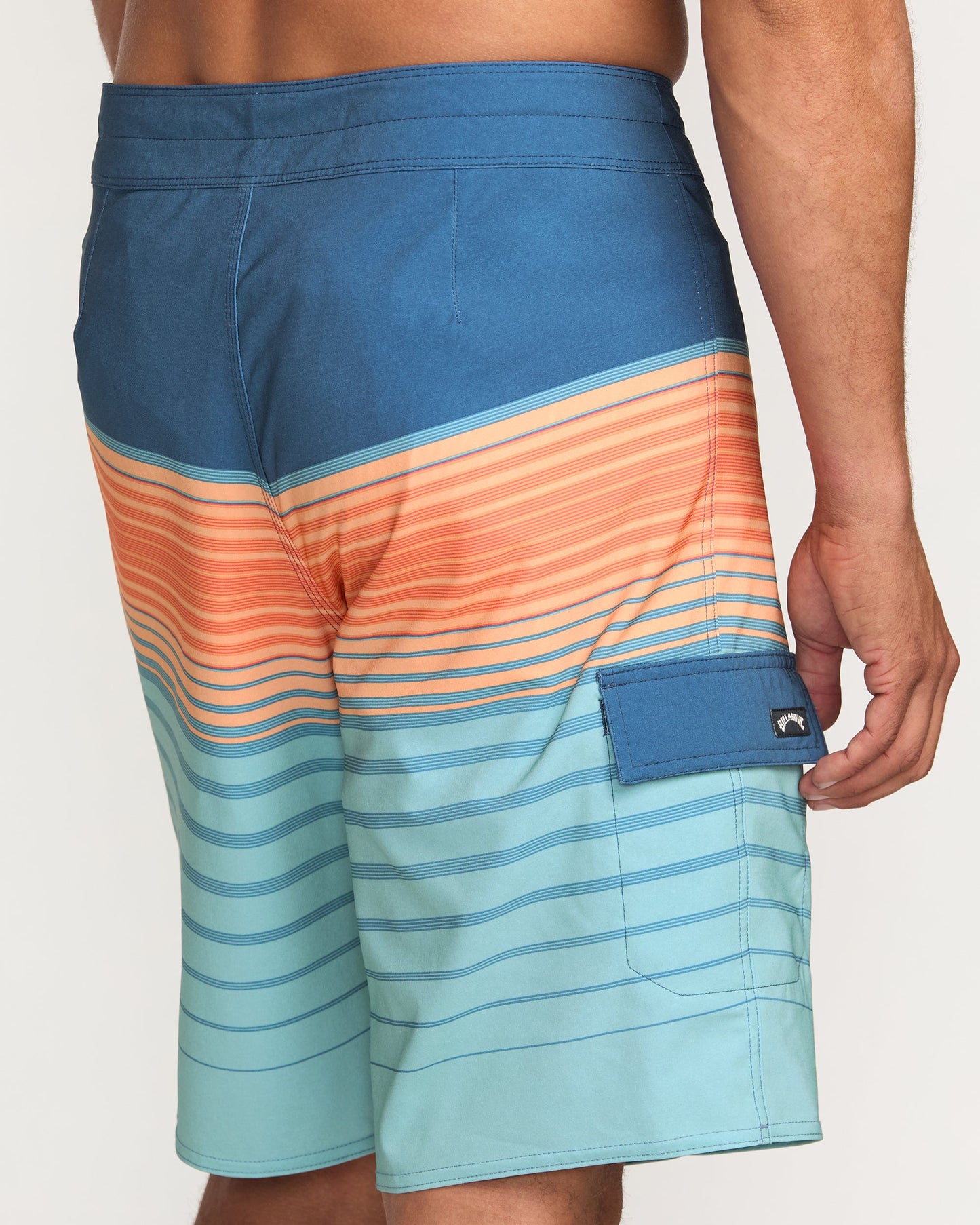All Day Stripe Pro Performance 20" Boardshorts - Deep Blue