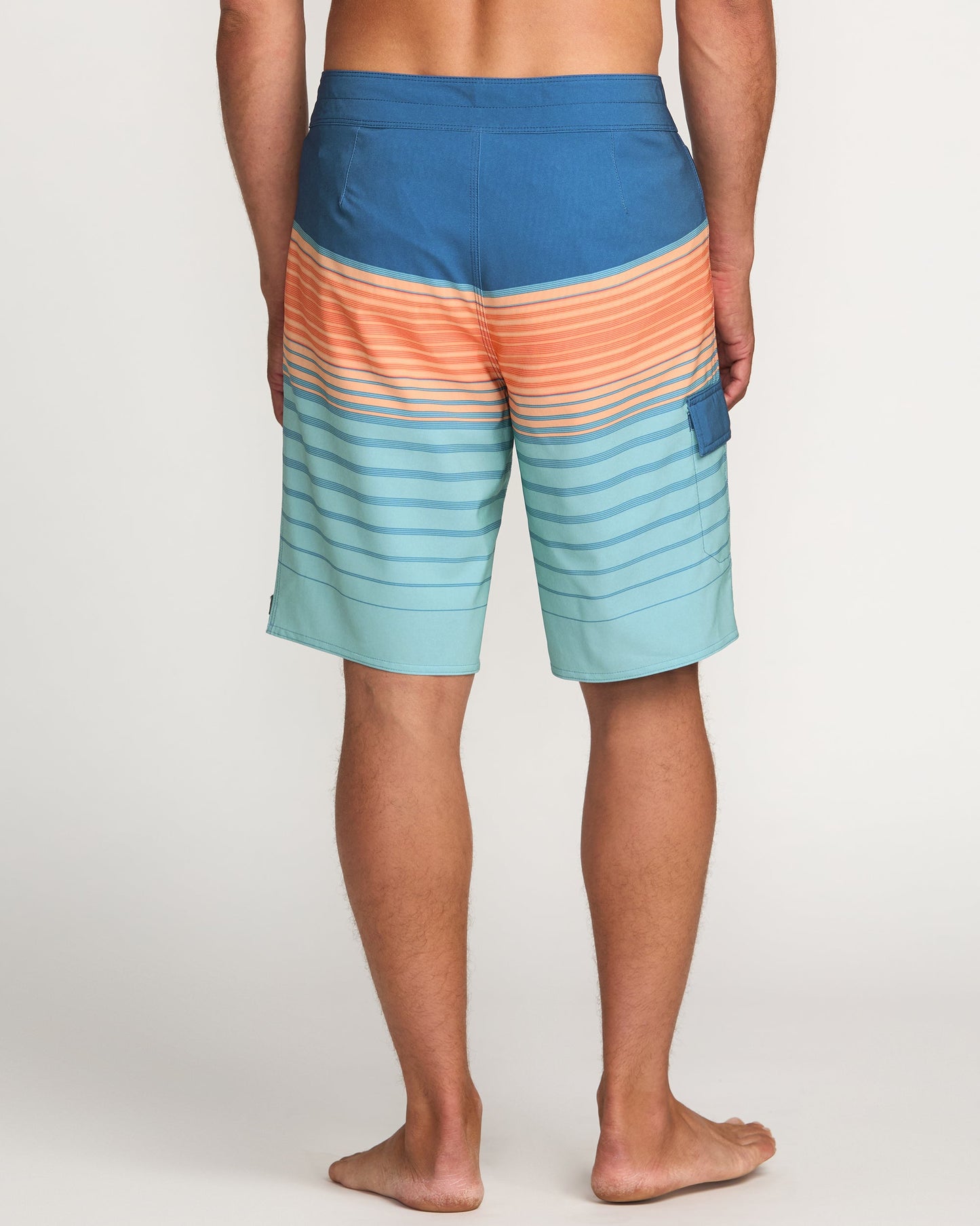All Day Stripe Pro Performance 20" Boardshorts - Deep Blue