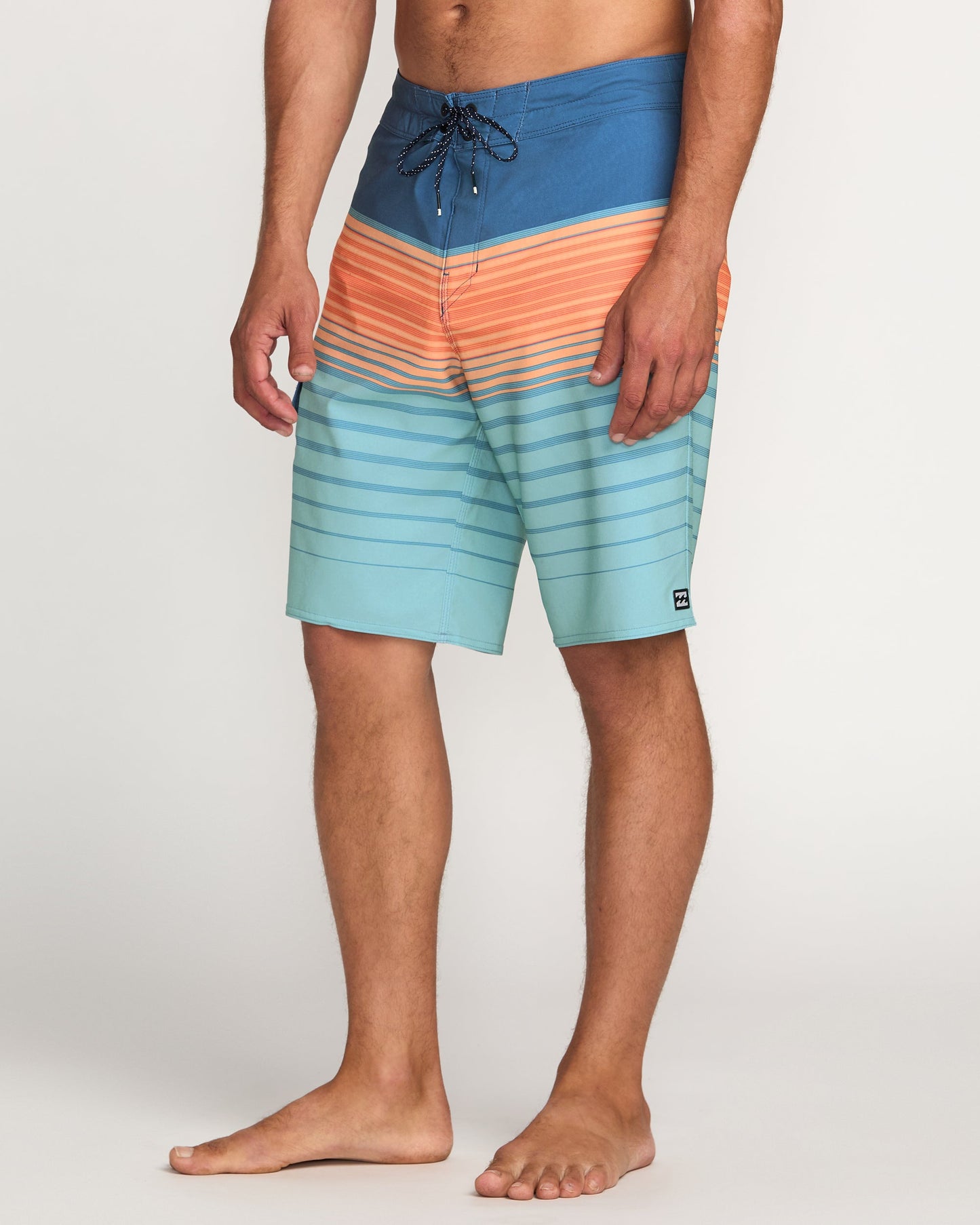 All Day Stripe Pro Performance 20" Boardshorts - Deep Blue
