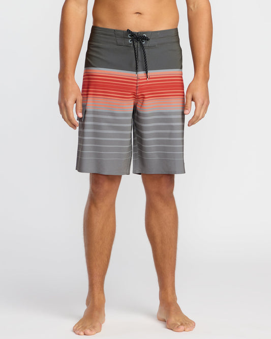 All Day Stripe Pro Performance 20" Boardshorts - Sunset