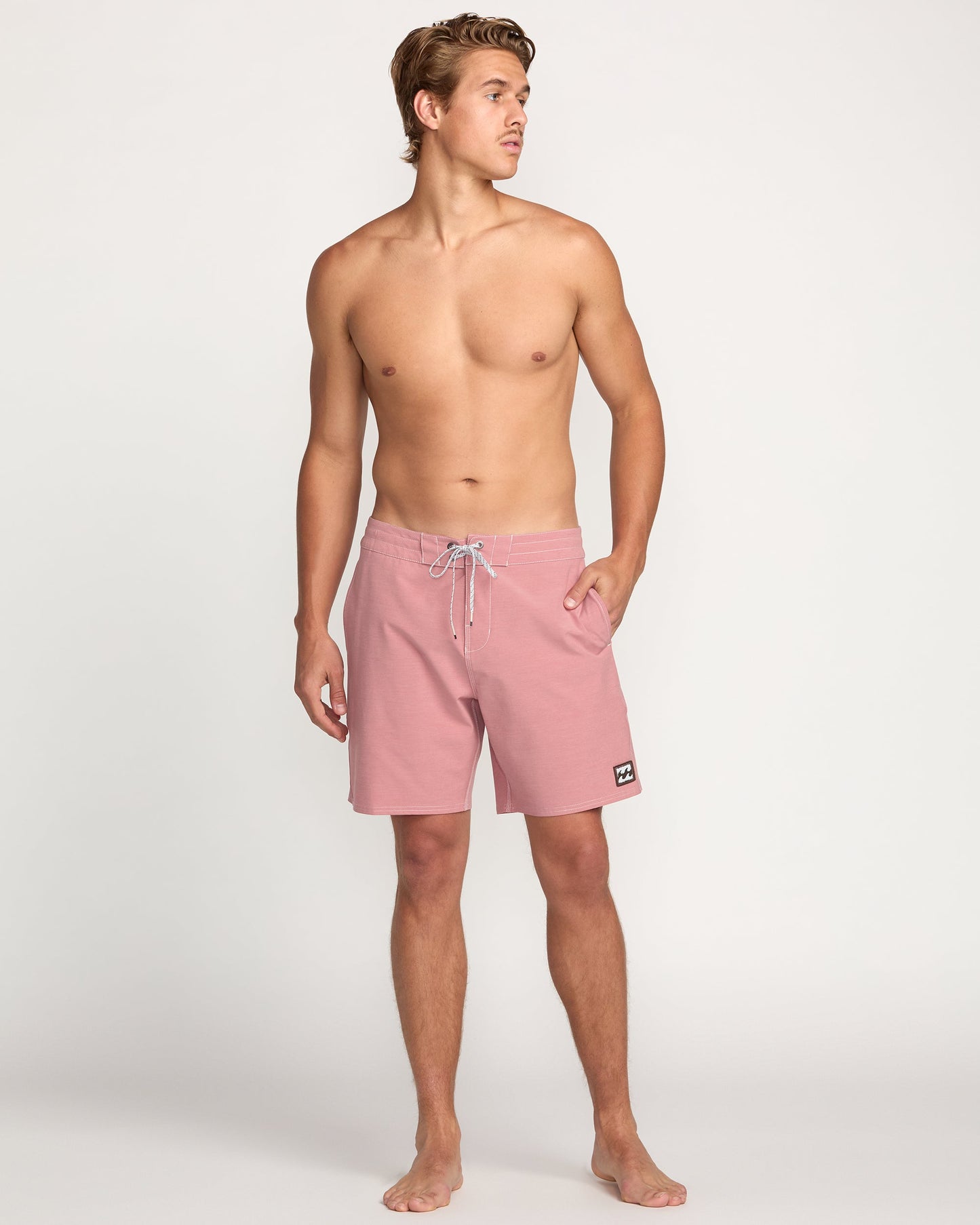 Every Other Day Lo Tide 18" Boardshorts - Dusty Rose