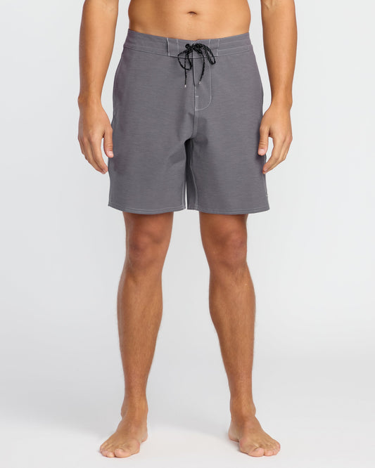 Every Other Day Lo Tide 18" Boardshorts - Gray Violet