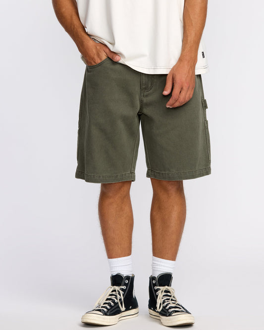 Bad Dog 21" Workwear Shorts - Dark Military
