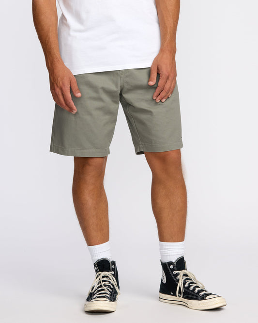 Larry Laybacks 19" Twill Shorts - Green Ash