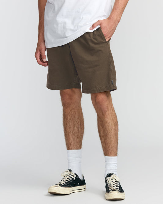 Larry Laybacks 19" Twill Shorts - Rustic Brown