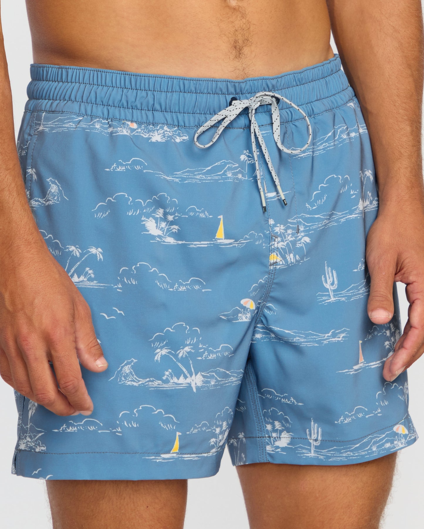 Lineup Laybacks 16" Trunks - Steel Blue