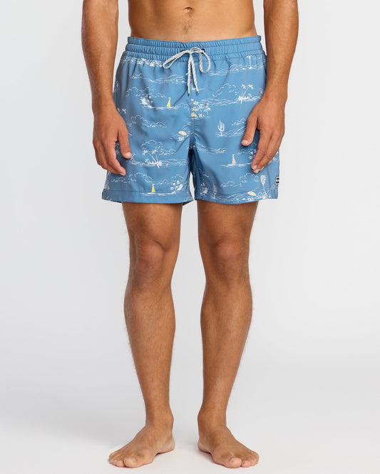Lineup Laybacks 16" Trunks - Steel Blue