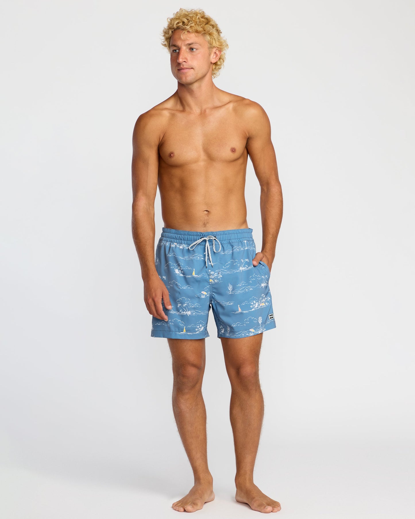 Lineup Laybacks 16" Trunks - Steel Blue