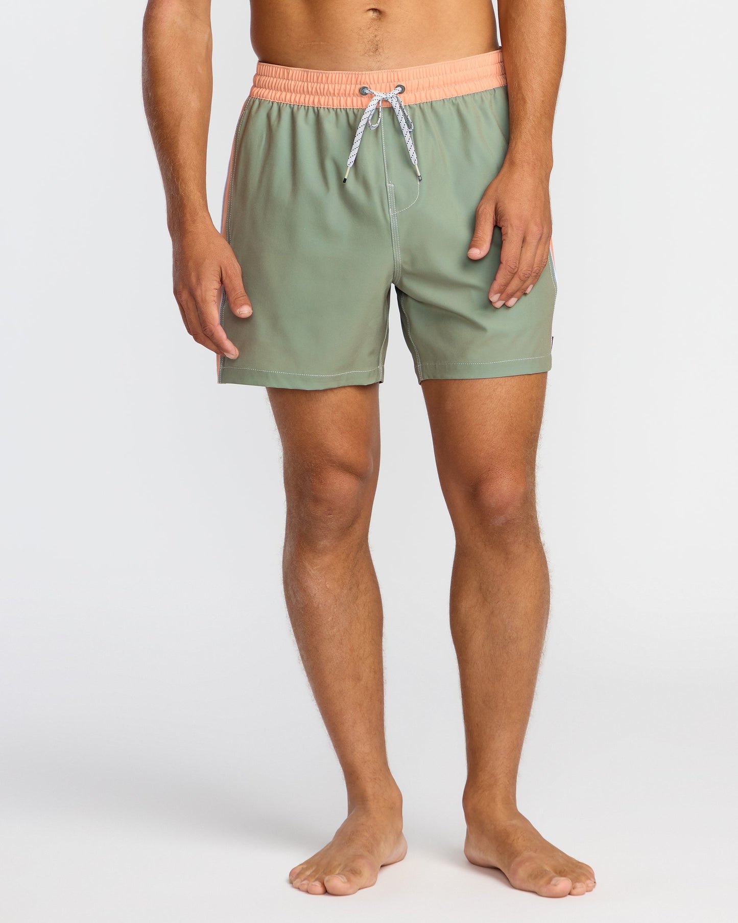 Dbah Panel Laybacks Swim Trunk - Green Ash