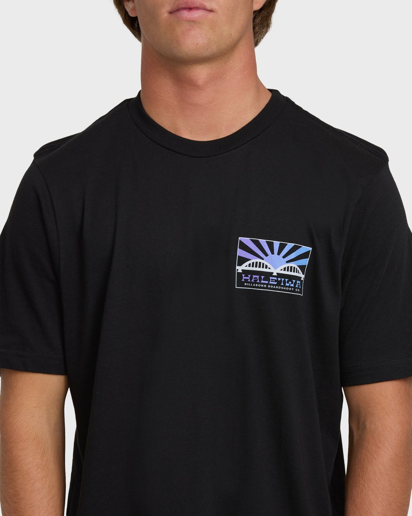 Haleiwa Rising Sun Short Sleeve T-Shirt - Black