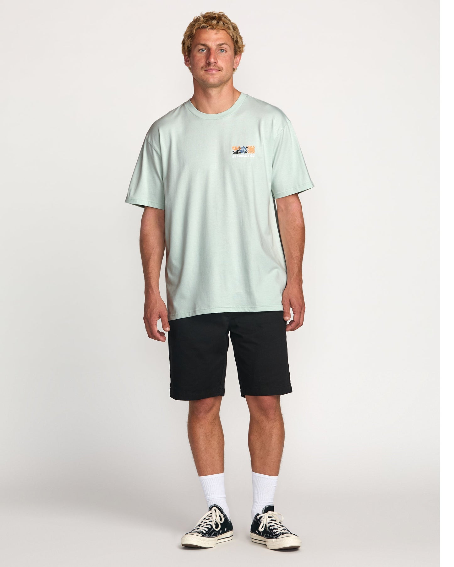 Segment Regular Tee - Ash Blue