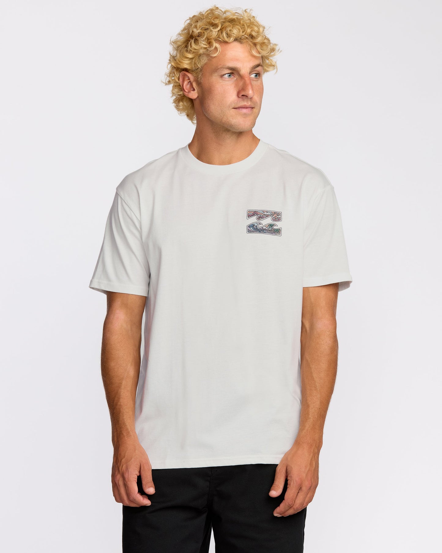 Crayon Wave Premium Short Sleeve T-Shirt - Off White