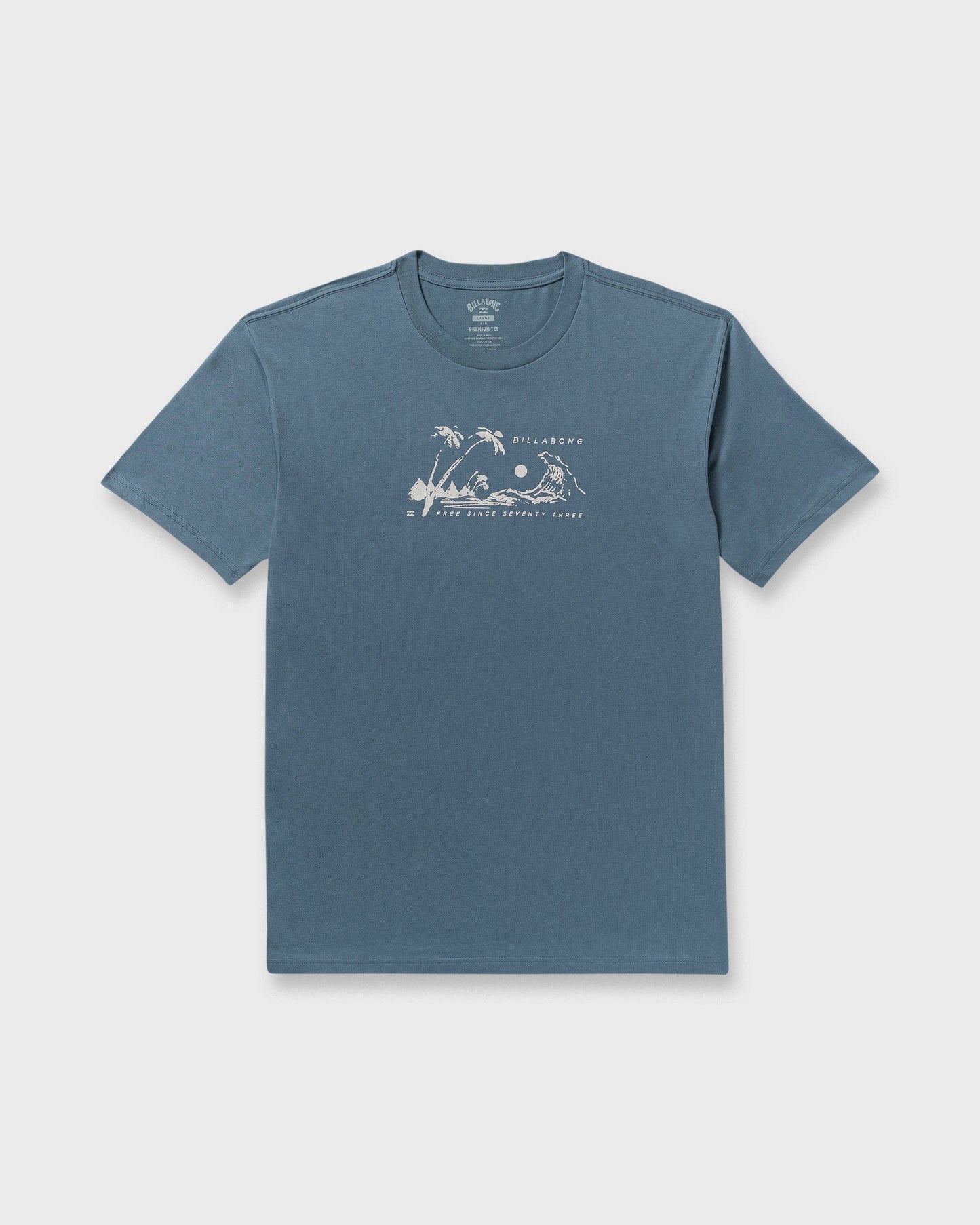 Beach Club Premium Short Sleeve T-Shirt - Steel Blue