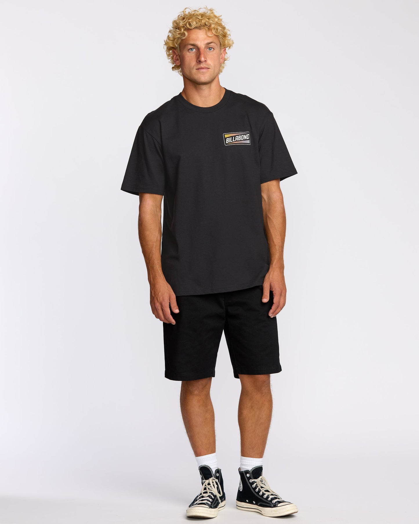 Walled Regular Short Sleeve T-Shirt - Black