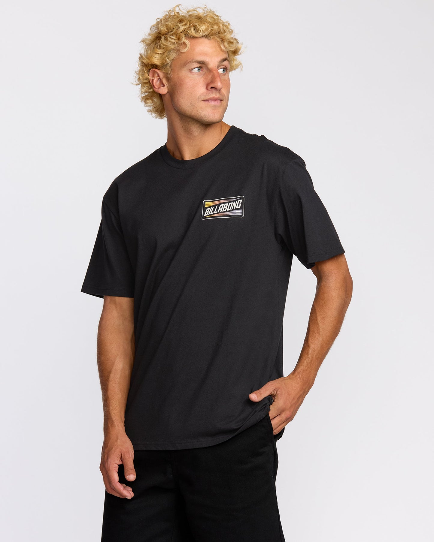 Walled Regular Short Sleeve T-Shirt - Black