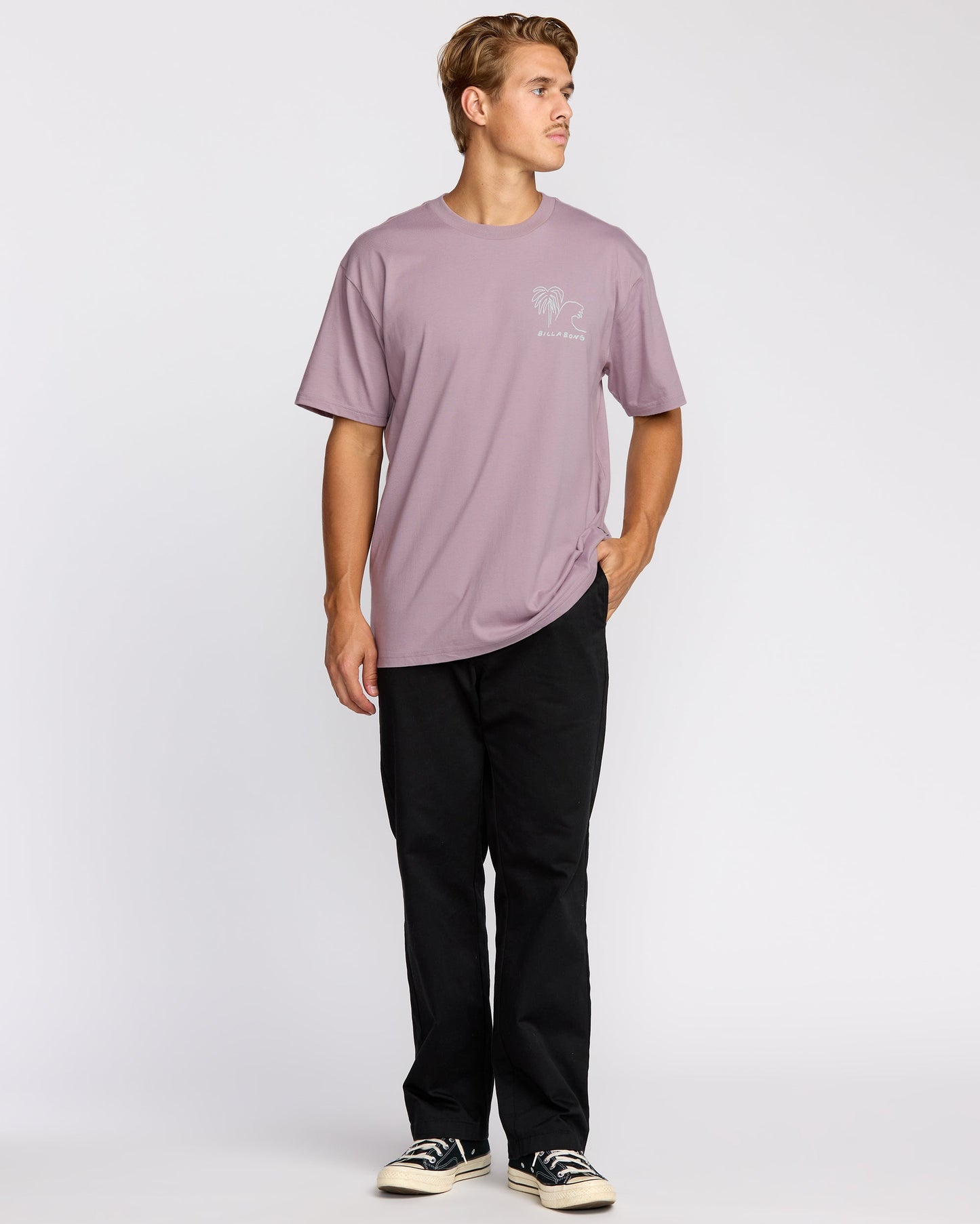 Scenes Regular Short Sleeve T-Shirt - Purple Ash