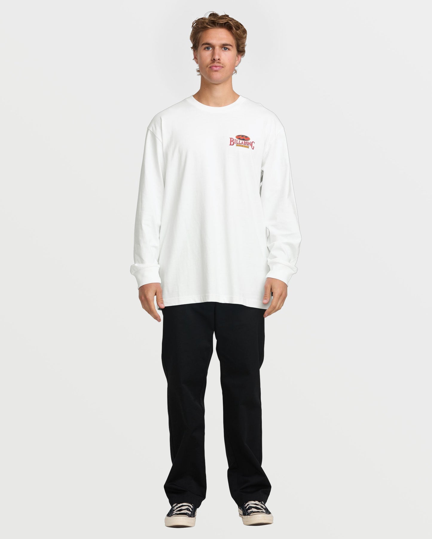 Double Spread OG Long Sleeve Tee - White