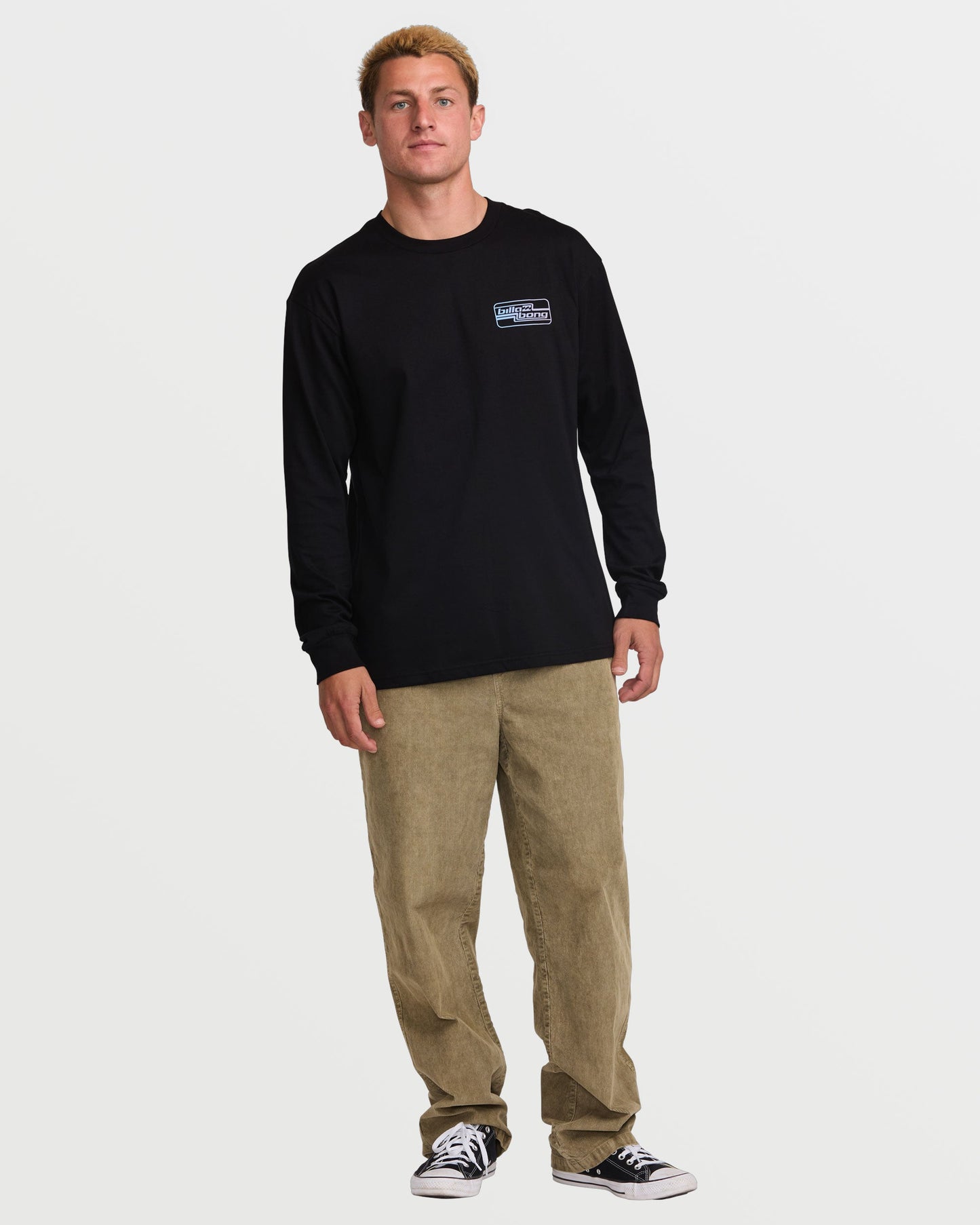 Walled Regular Long Sleeve Tee - Black