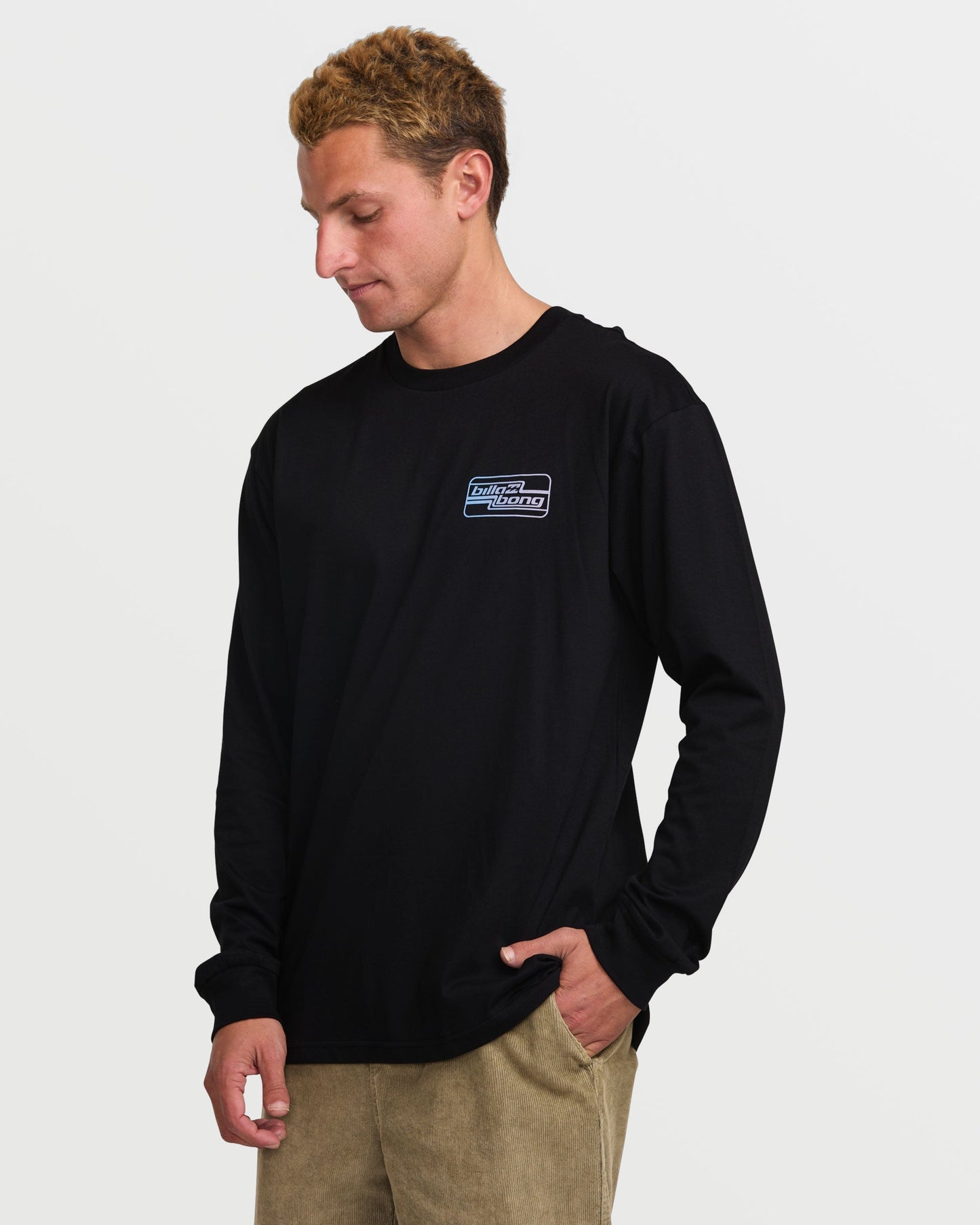 Walled Regular Long Sleeve Tee - Black