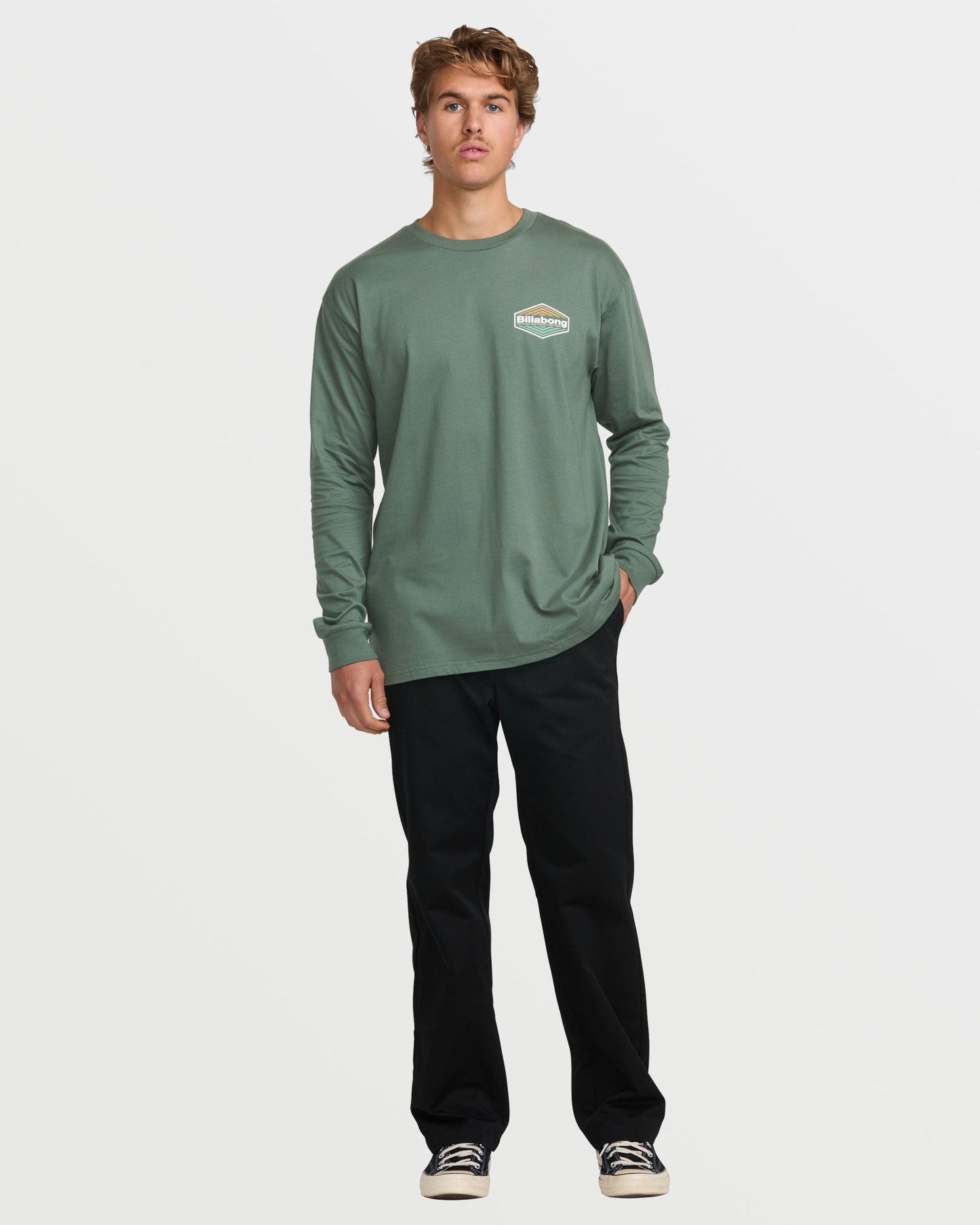 Walled Regular Long Sleeve Tee - Dark Slate