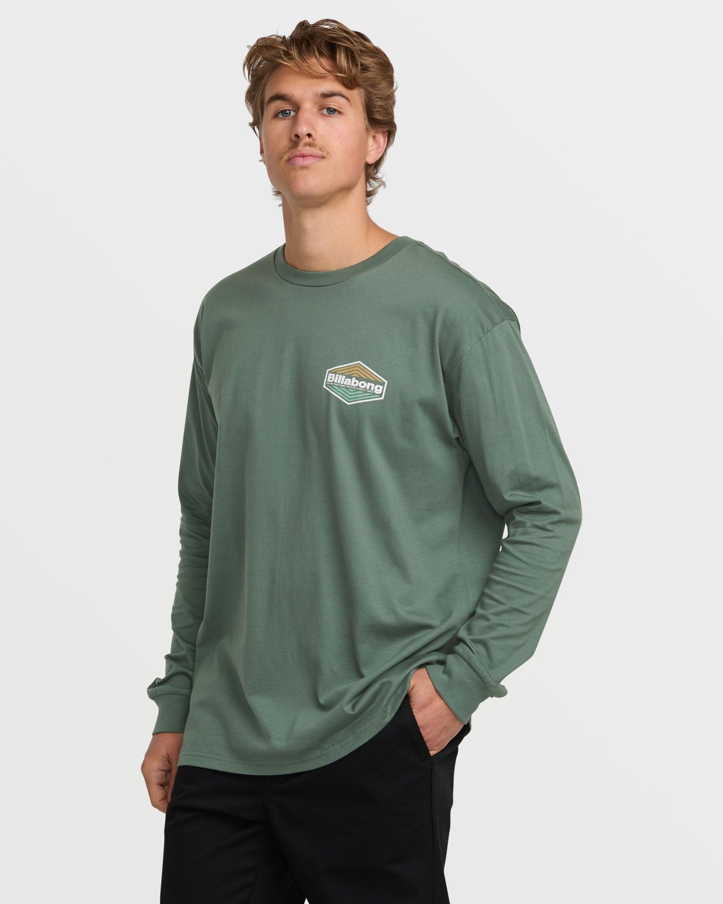Walled Regular Long Sleeve Tee - Dark Slate