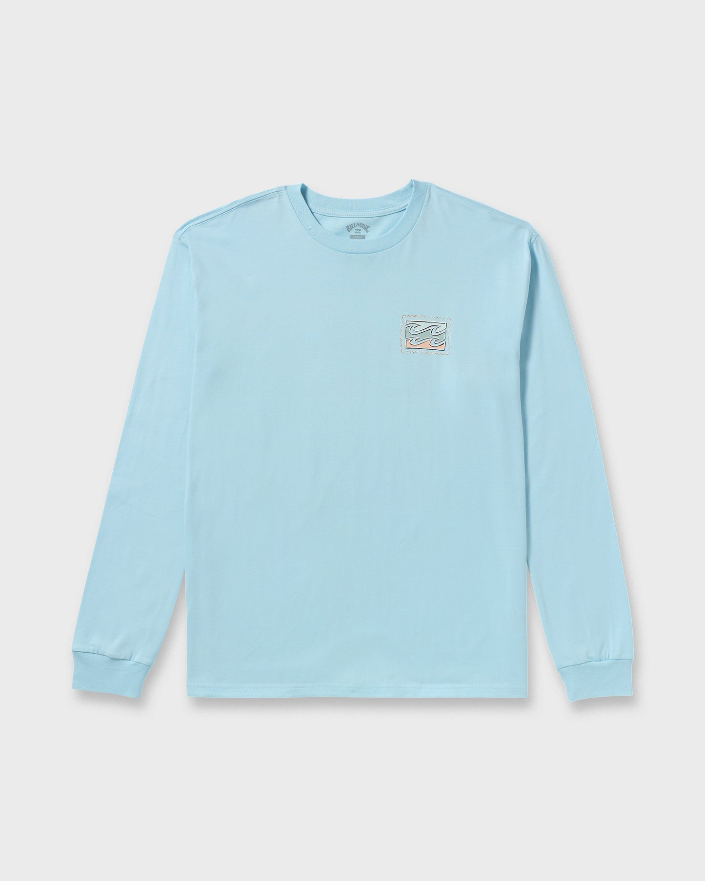 Crayon Wave Regular Long Sleeve T-Shirt - Coastal Blue