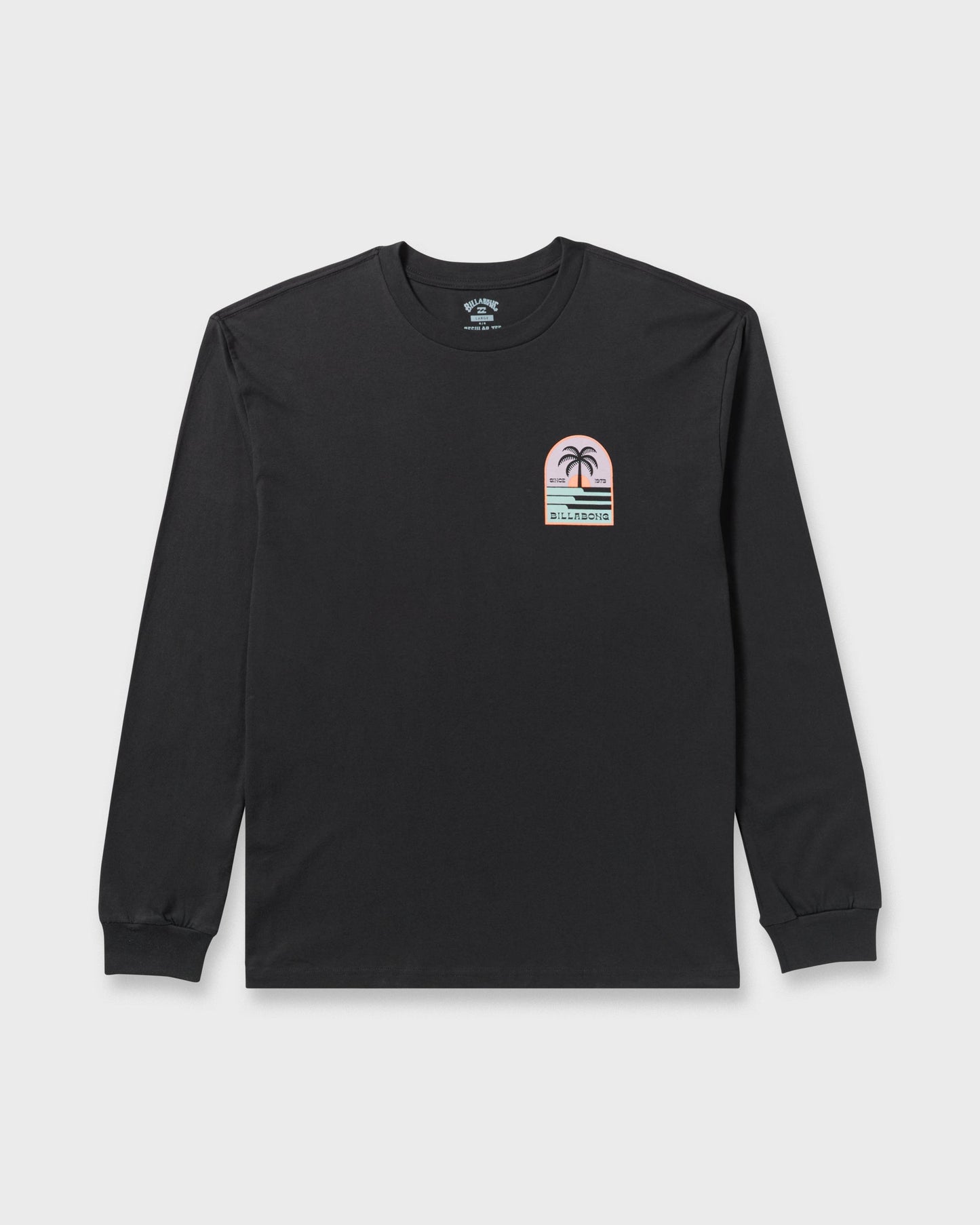 Portal Regular Long Sleeve T-Shirt - Washed Black