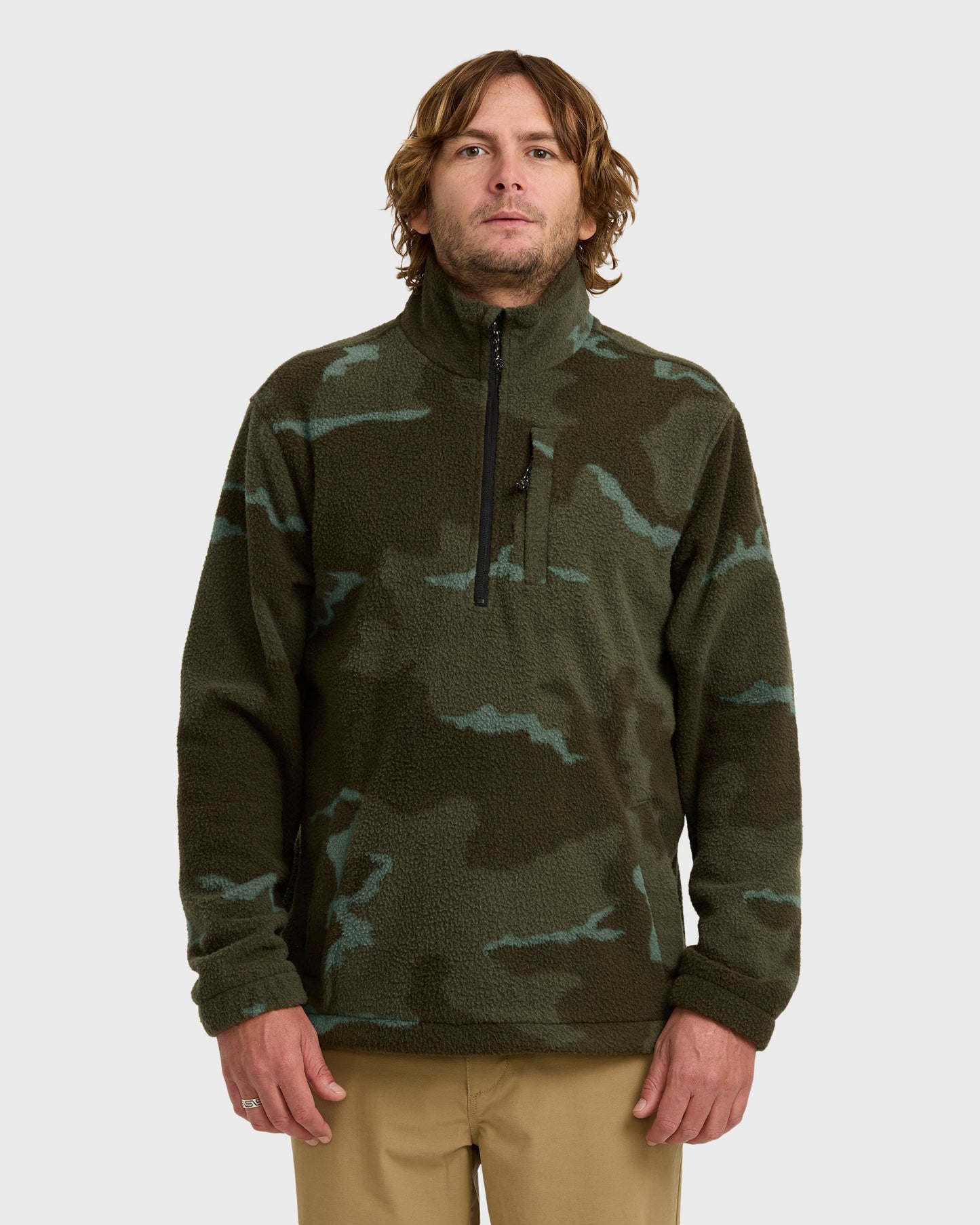 Boundary Mock Sweatshirt - Military Camo