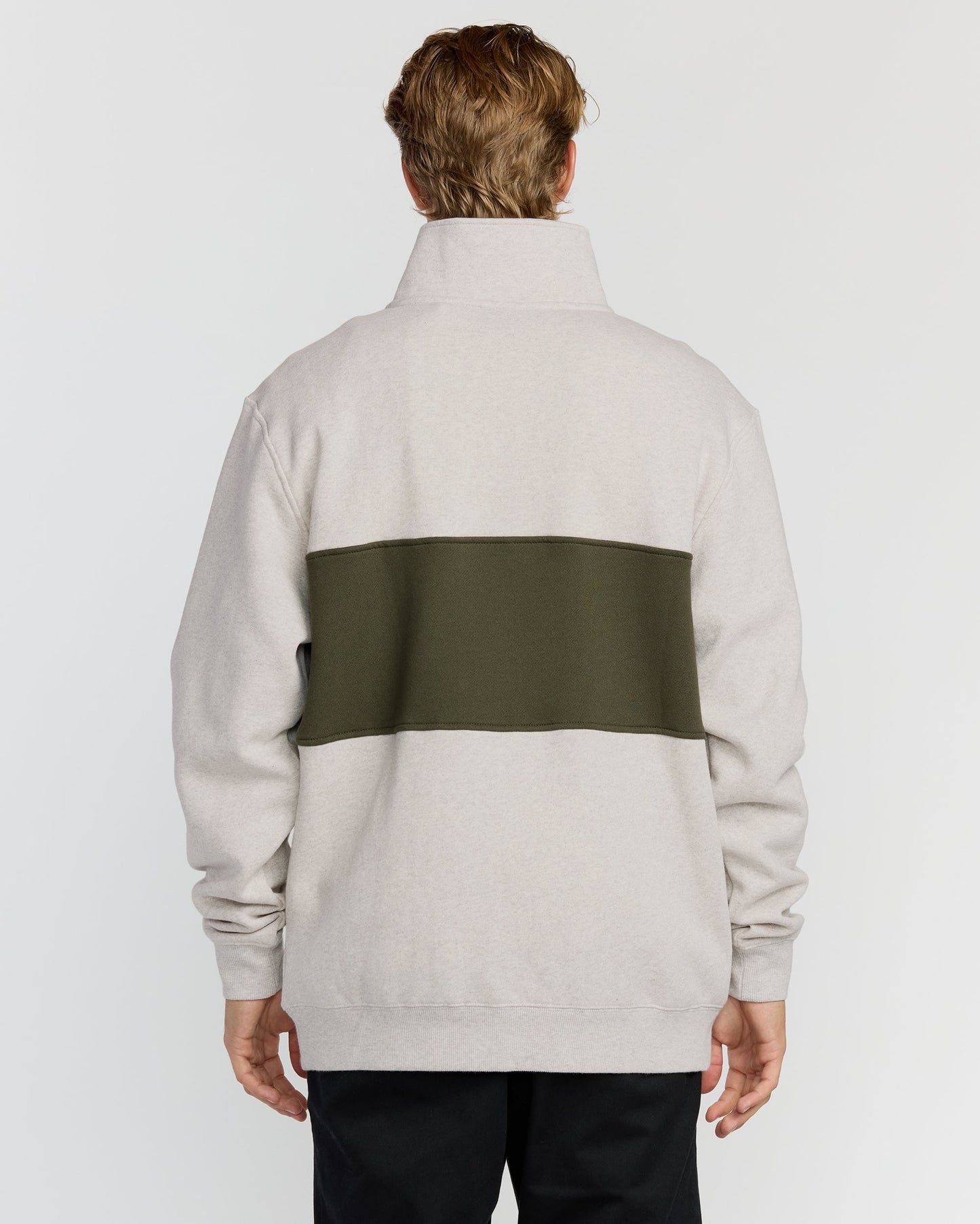 Bad Dog 3/4 Zip Mockneck Sweatshirt - Sand Htr