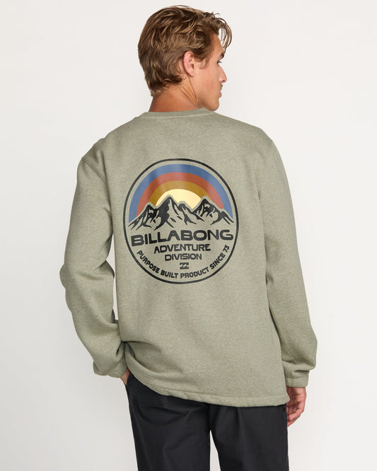 Compass Crew Sweatshirt - Sage Heather