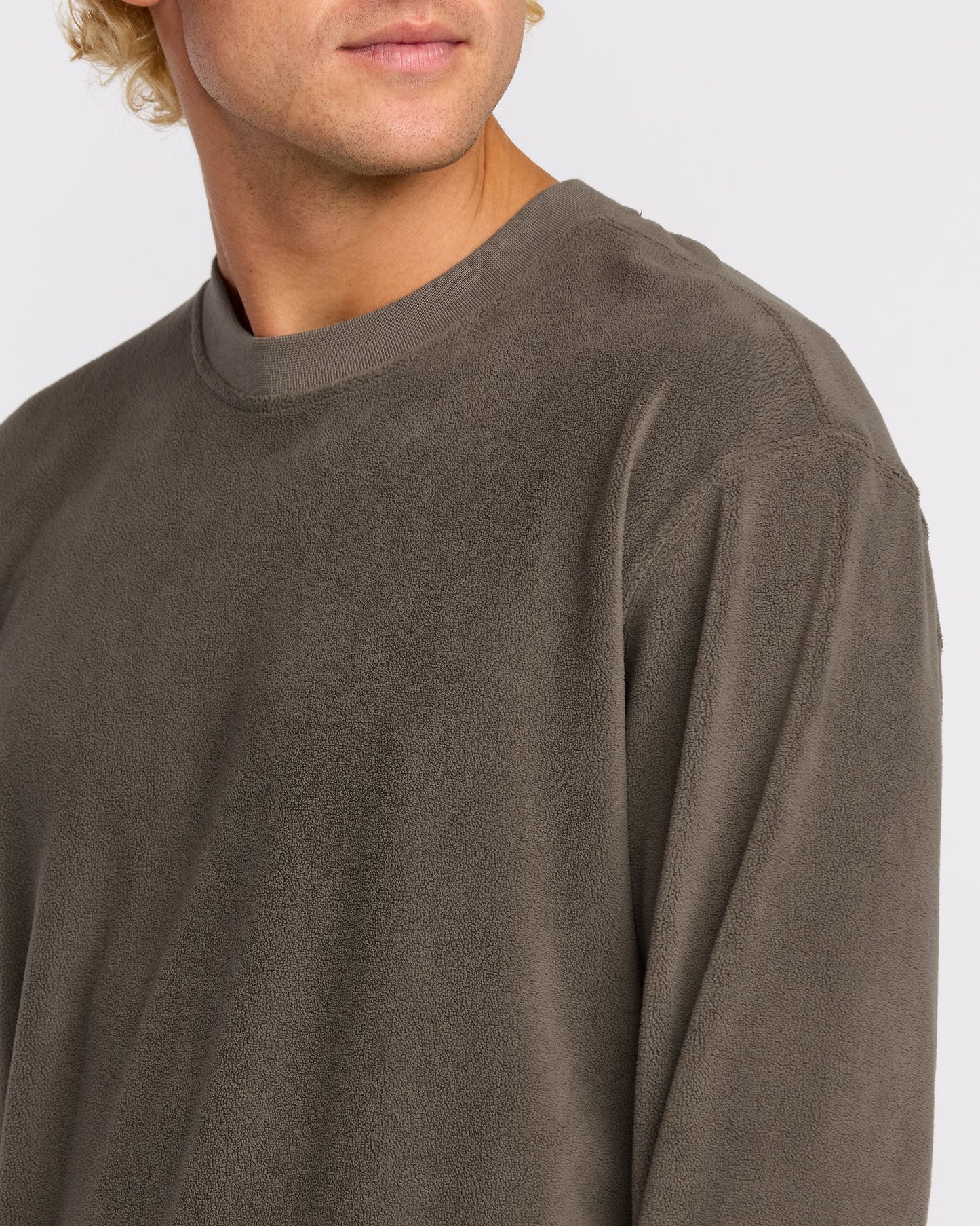 Torched Crewneck Sweatshirt - Brown