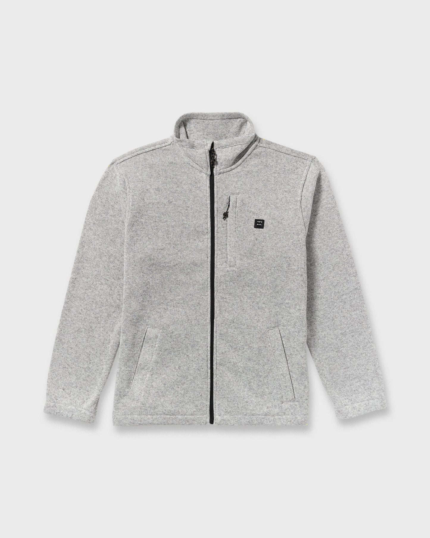 Boundary Mock Neck Zip Sweatshirt - Grey Htr