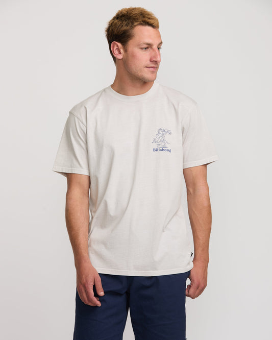Catch One Premium Wave Wash Tee - Silver