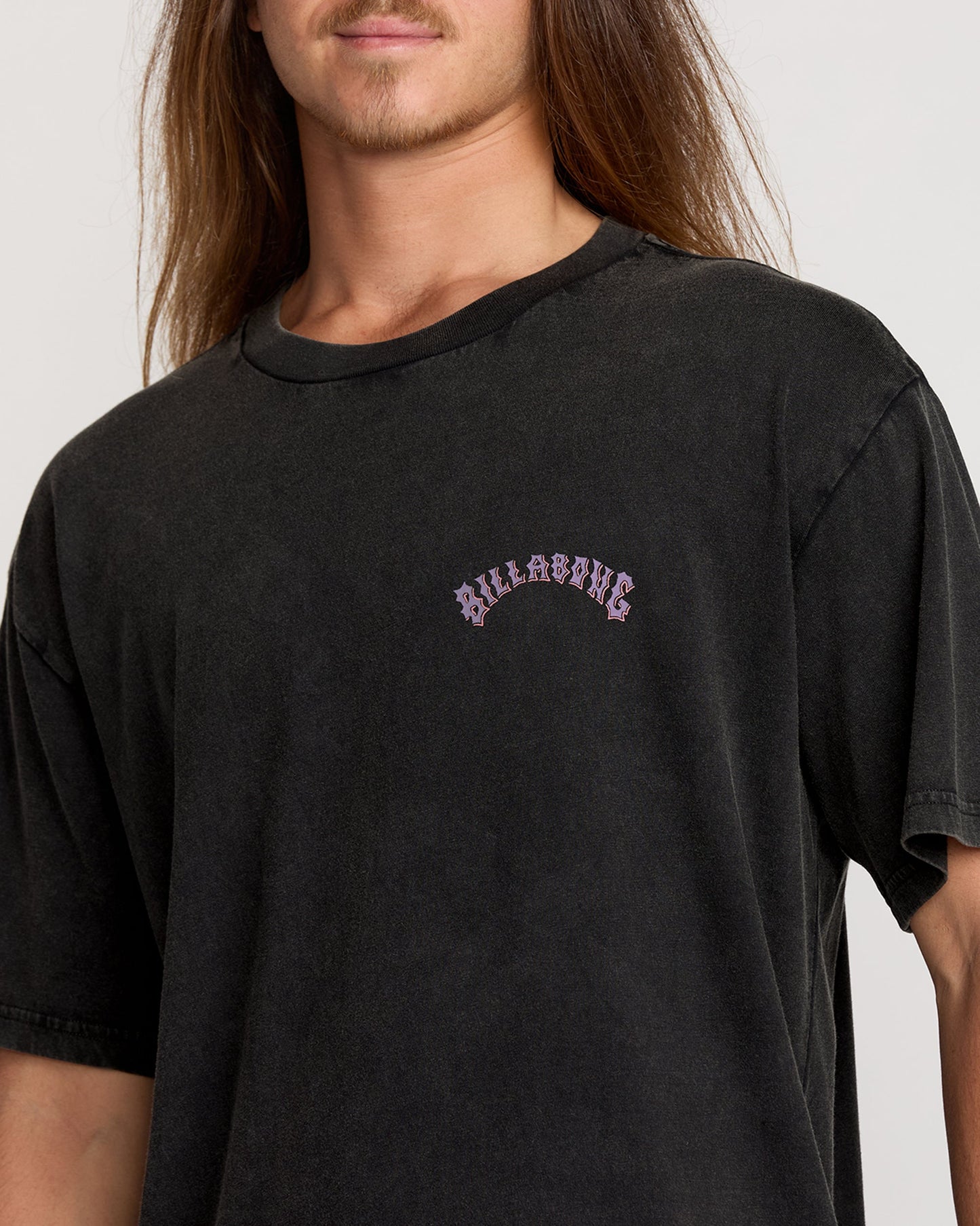 Decal Regular Wave Wash Tee - Washed Black