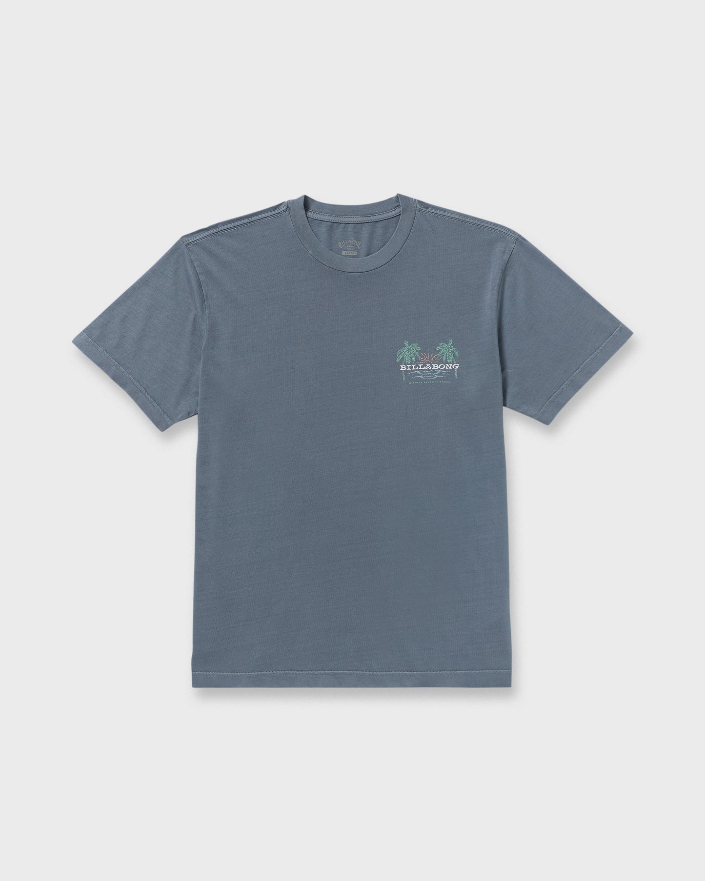 Social Lounge Premium Wave Wash Short Sleeve T-Shirt - Steel Blue