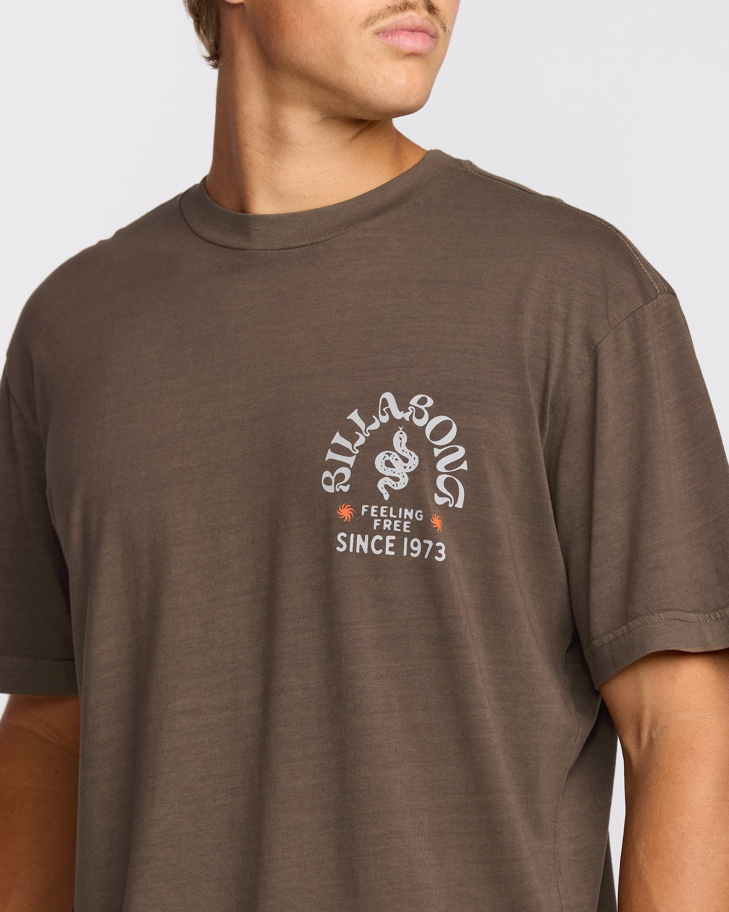 Coiled Premium Wave Wash Short Sleeve T-Shirt - Dark Brown