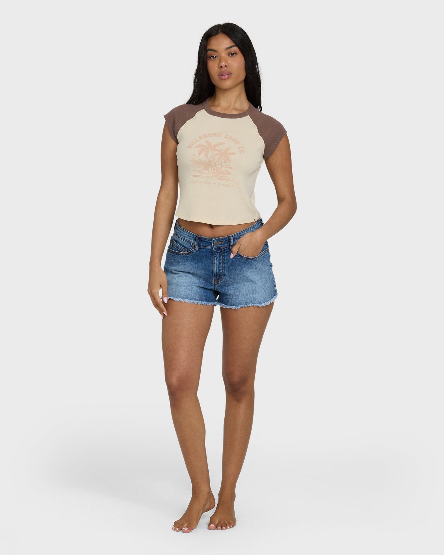 Paradise Raglan Short Sleeve T-Shirt - Kona