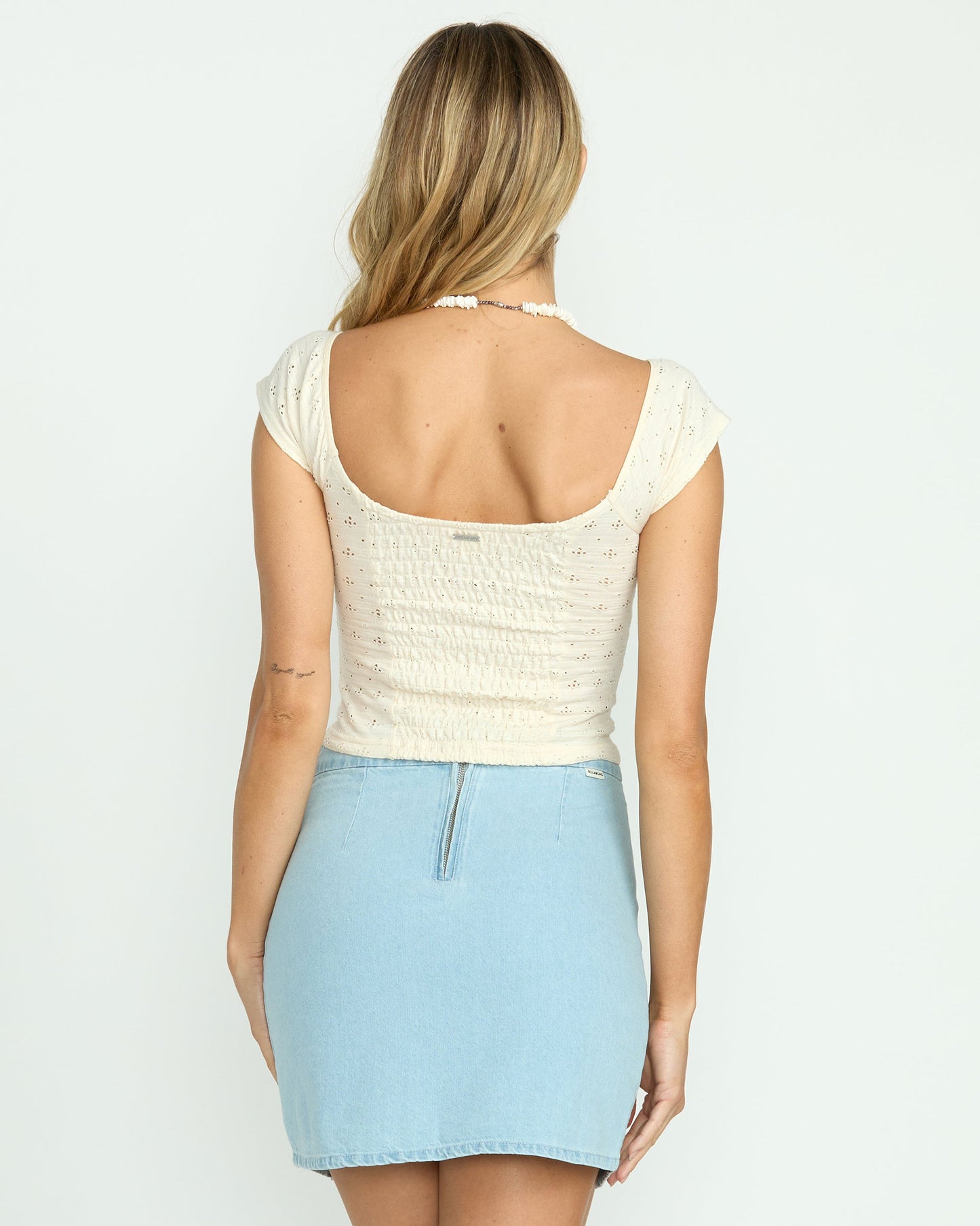 Mia Tie-Front Top - Whitecap
