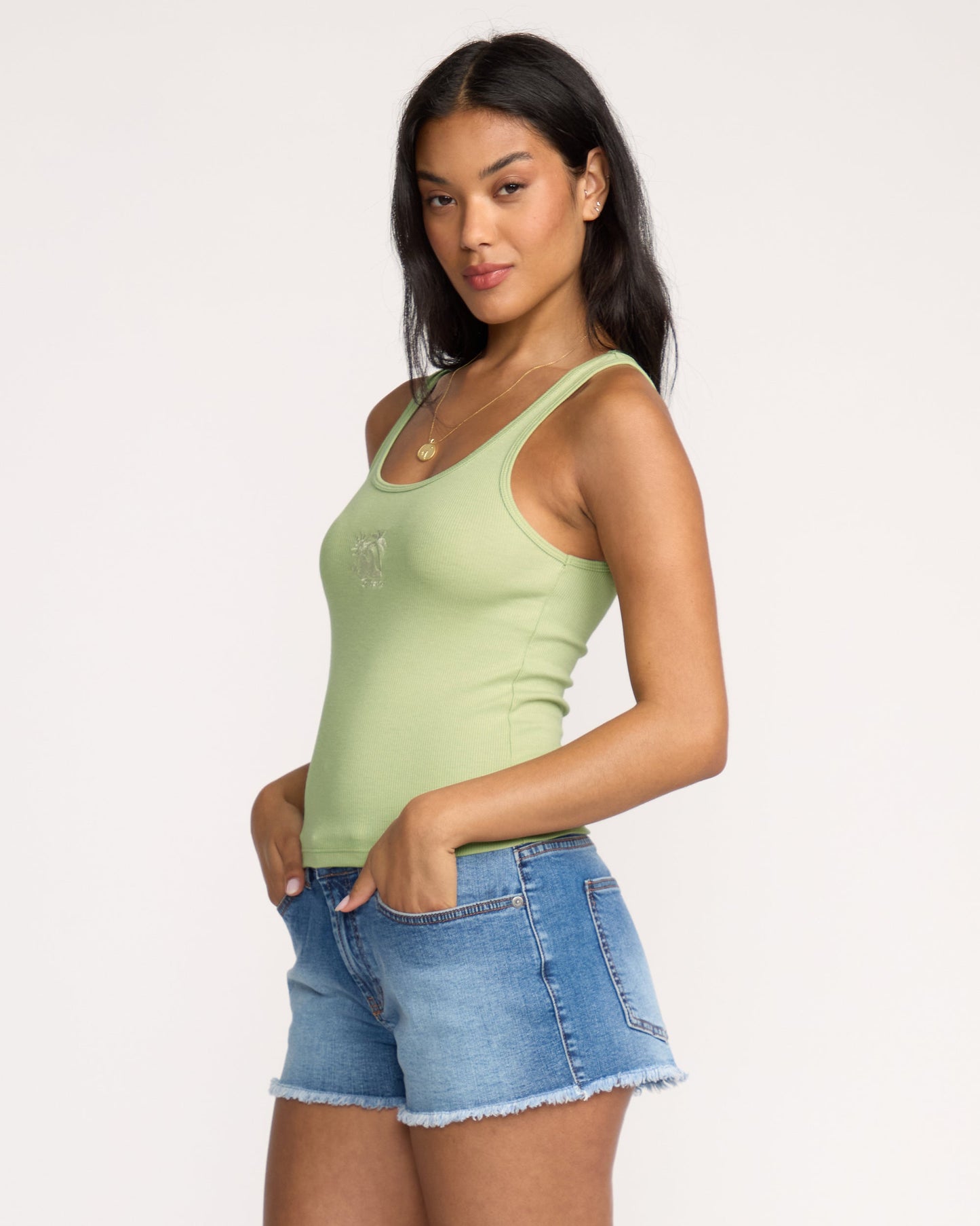 Nothing But Sun Knit Tank - Pistachio