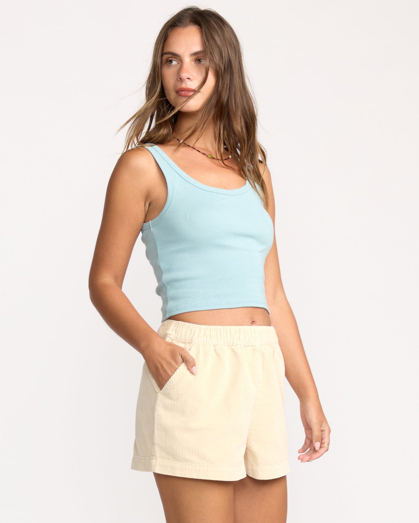 Goddess Knit Tank - Blue Fog
