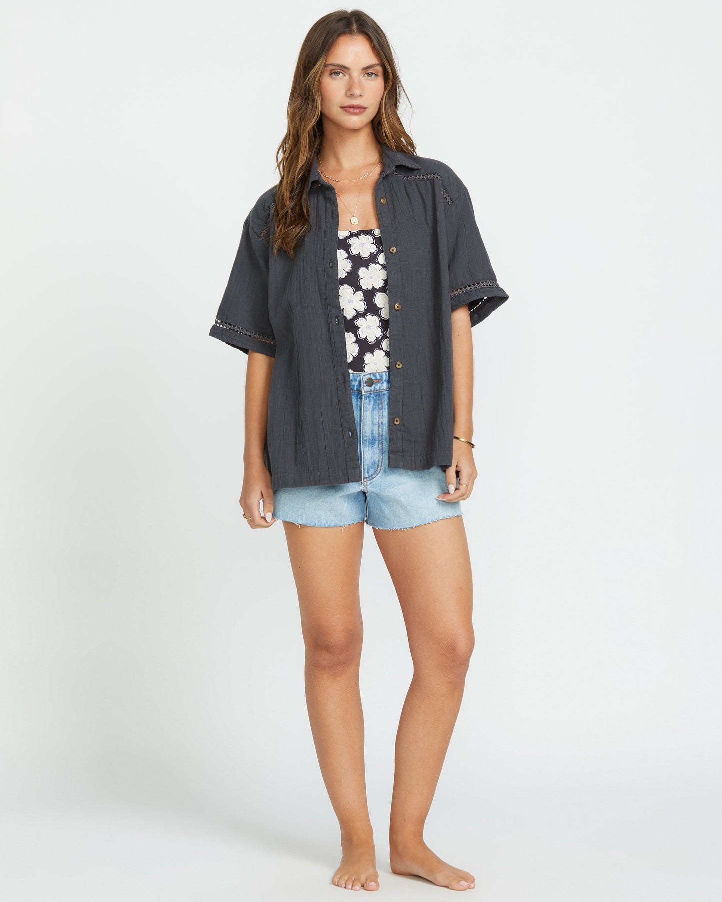 Summers End Short Sleeve Shirt - Black Sands