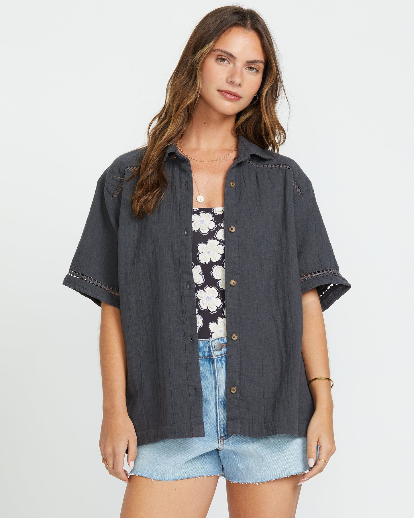 Summers End Short Sleeve Shirt - Black Sands